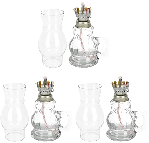 YARNOW Led Tischleuchte 3 Vintage Petroleumlampe Rustikale Öllampen Laternenkammerlampe für Die Innenbeleuchtung Vintage Tischlampe