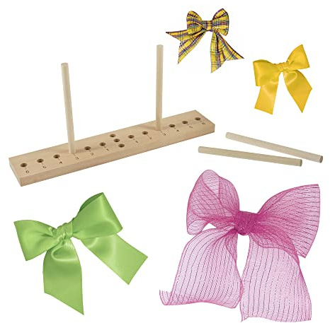 Trimits Beech Wood Bow Maker, 3 – 30cm Bows, Party Decorations, Gift Wrapping, Hair Accessories, Wreaths, Wedding Car Bow, 32.5 x 6cm