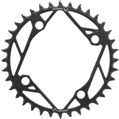 SRAM, Eagle T-Type E-MTB, Chainring, Teeth: 36, Speed: 12, BCD: 104, Bolts: 4, Steel, Black