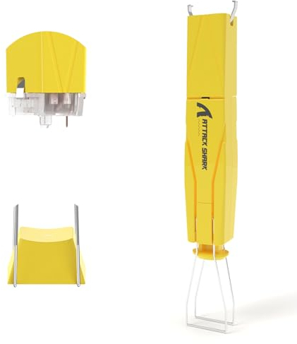 ATTACK SHARK KS01 2-in-1 Keycap Puller and Switch Puller for Mechanical Gaming Keyboards, Adjustable 304 Stainless Steel Keycap Remover, Effortless Switch Remover for Office Home- Yellow