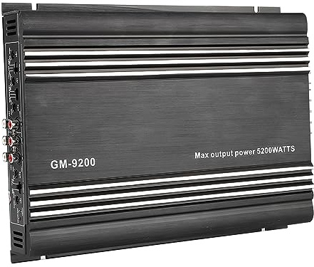 Amplificatore di Potenza a 4 Canali 4x70W Amplificatore Stereo per Auto in Lega di Alluminio Nero per Hifi per Auto