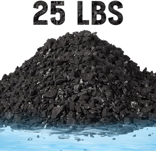 Timgle Bulk Water Air Filter Activated Charcoal Coconut Hull Granular Activated Carbon 10-18 Mesh Water Distiller Charcoal Filters Media for Filtration(25 Lbs)