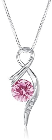 Loutade Silber Halskette Damen 925 mit Anhänger, Sterling Silber Halskette | 45+5cm Silberkette mit AAAAA Cubic Zirkonia Anhänger, Liebe Geschenke für Sie Frauen Mädchen zum Geburtstag Weihnachten
