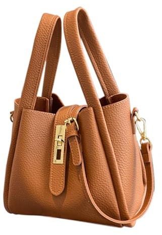 Nankoyal Eimer-Tragetasche für Damen, trendige Eimertasche, Geldbörse, Schultertasche, Schultertasche mit Metallschnalle für Reisen, Einkaufen, Verabredungen