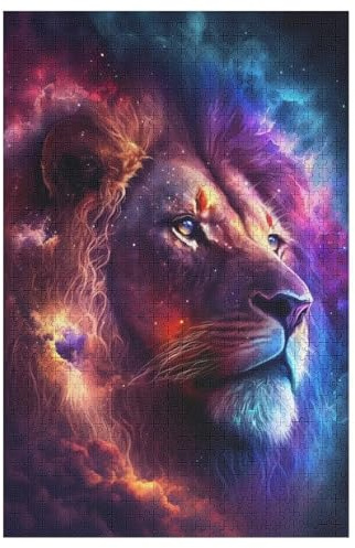 Puzzle Animal Löwe, 1000 Puzzleteile Für Kinder, Holzpuzzles, Geeignet Für Erwachsene Lernspiel, 78×53cm