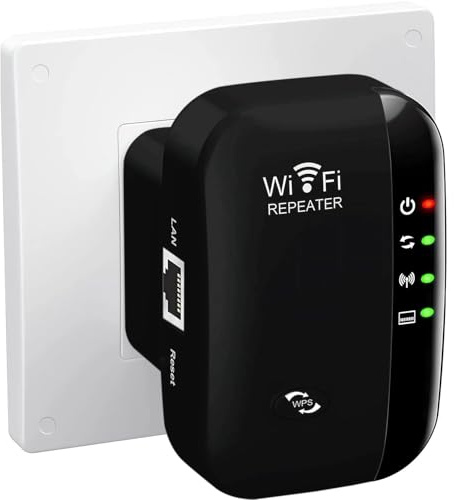 2025 Newest WiFi Booster, WiFi Extender, WiFi Repeater, Covers Up to 3650 Sq.ft and 45 Devices, Internet Booster - with Ethernet Port, Quick Setup, Home Wireless Signal Booster, UK plug