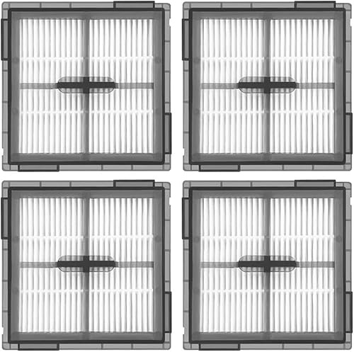 HEPA Filter für Roborock Q10 S5, Q10 S5+, Q10 X5, Q10 X5+, Q10 VF, Q10V, Q10P/+, Q10 PF/+, Q8 Max Pro Roboter Staubsauger, Ersatzfilter Zubehör Waschbare Filter 4 Stück