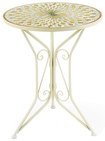 Kobolo Metalltisch mit Mosaikoptik 61x61x71 cm