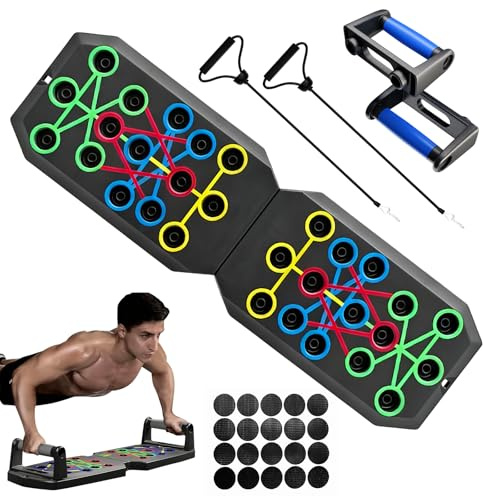 MFUSUL Push up Board, Planche Pompe Musculation, Planche a Pompe Pro Musculation avec Antiglisse Poignées, Usage Intérieur et Extérieur pour Fitness, Yoga