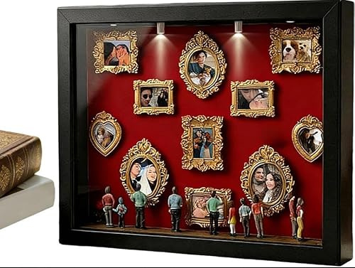 Pipihome DIY Mini Museum Bilderrahmen, Mini Figuren Menschen Museum Silhouette Box