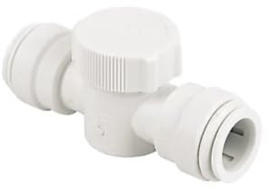 15mm Plastic Push-Fit Emergency Shut Off Tap Valve – 15mm x 15mm Inline Isolation Valve
