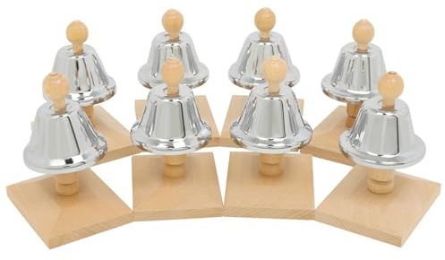 MEYZJRC Kinder Musikglocke Holz Tischglocke Percussion Glockenspiel aus Buchenholz Und Metall für Musikalische Früherziehung Rhythmische Spiele Sensorisches Grundschule
