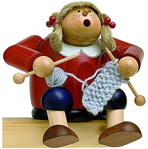 KWO Smoking Man Figurine, Knitting Lisa, 15 cm