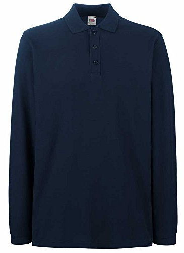 Fruit of the Loom Mens Premium Colours Long Sleeve Cotton Polo Shirt