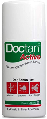 Doctan® Active Spray – bis zu 12h Schutz vor Mücken, Zecken, Stechfliegen, Malariaprophylaxe, Gelbfieber, 100ml
