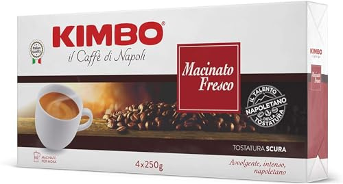Kimbo Macinato Fresko 4 buste da 250g aus Italien importiert