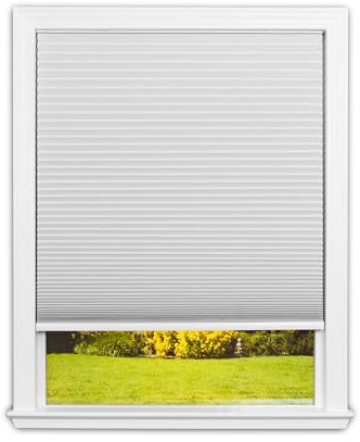 Redi Shade No Tools Easy Lift Cordless Blackout White Fabric Shade