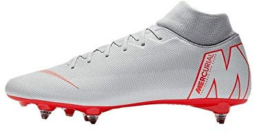 Nike Unisex Mercurial Superfly VI Academy SG-Pro Sneakers, Mehrfarbig (Wolf Grey/Lt Crimson/Pure Platinum 001), 41 EU