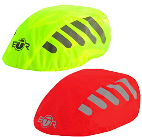 BTR Helmet Covers, Waterproof Bike Helmet Cover. Yellow & Red (Pack of 2)