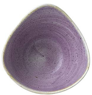 Churchill Stonecast - Triangle Bowl Schüssel- 26cl- HANDGEFERTIGES Keramik & ABSOLUT ROBUST, MIKROWELLENGEEIGNET & EXTREM PRAKTISCH, Farbe auswählbar (Lavender)