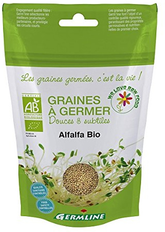 Germ'Line - Graines À Germer Bio D'Alfalfa 150G - Vendu par unité
