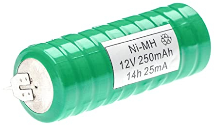 vhbw NiMH Batteria a bottone di ricambio tipo V250H 250mAh 12V compatibile con batterie compatibile con modellismo, luci solari ecc.