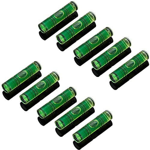 10 Pack Mini Spirit Level Tools, Mini Bubble Spirit Level Gradienter Inclinometer Spirit Level Bubble-Tube Vial Small Bubble Level Frame Mural Hanging