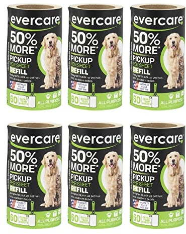 Evercare Pet, Lint Roller Refill, 60 Sheet Roll (6 Packs)