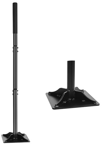 BARAYSTUS Machacador de suelo manual para jardín, 20 x 20 cm, base grande, 4,5 kg, mango de 112 cm