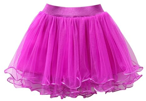 Baby Mädchen Tütü Rock Prinzessin Tüllrock Minirock Spitzen Kinder Rock Elastischer Mesh Rock Kurzer Pengpeng Rock Fotoprops Reifrock Ballettrock für Fotografie Geburtstag Party (Purple, 9-10 Years)