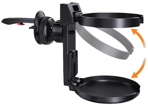 Supporto per bottiglia di sfiato d'aria per auto, supporto per tazza di ventilazione automatica | Supporto per bevande per auto | Con braccio di serraggio flessibile, supporto pieghevole
