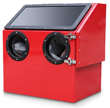 LHQYA 100L Air Sandblasting Cabinet, Sandblasting Workstation with Lighting, Maximum Pressure: 125PSI/maximum (sand) Capacity: 30Gal, for Sandblasting, Metal Rust Removal