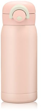 Boziee 350ML/200ML kleine Edelstahl-Thermosflasche Verschluss Lock Thermoskanne BPA-frei Isolierflasche Mini vakuum Wasserflaschen für Sport, Travel, Schule, Outdoor (Creme Rosa, 350ML)