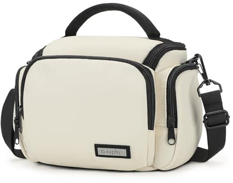 G-raphy Kameratasche DSLR SRL Tasche Fotografie Zubehör Kamera Lagerung Tragetasche mit Abnehmbaren Riemen für Frauen Männer (Beige)