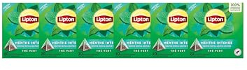 Lipton, Infusion à Froid ou Chaud, Goût Menthe Verte & Menthe Poivrée, Fraîcheur, Ingrédients d'Origine 100% Naturelle, 120 Sachets Pyramid