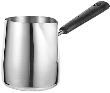 GRIRIW Melting Chocolate Pot Milk Boiler Cup, Heatable Stainless Steel Cup 350Ml, Anti-Rust Sturdy Pot for Chocolate Candy Candle