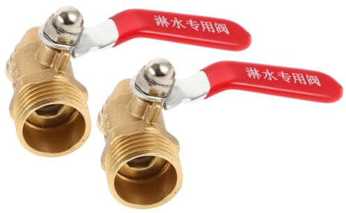TOGEVAL 2pcs Handle Bent Spout Brass Refrigeration Valve External Connection for Ice Maker Water Line