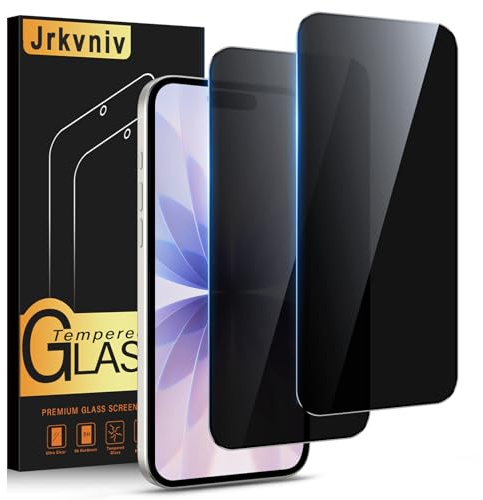Jrkvniv Privacy Pellicola per iPhone 17 Vetro Temperato Anti Spy Durezza 9H Vetrino Protettiva Anti-Graffio Senza Bolle Ultra Resistente Anti-Impronta Anti-Spia Protezione Schermo,2 Pezzi