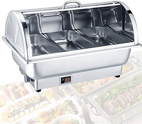 Scaldavivande elettrico, in acciaio inox, capacità 9 l, temperatura regolabile (35 – 85 °), ideale per feste e catering