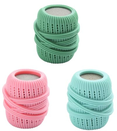 Laundry Washing Balls 3pcs Set TPE Sponge Anti-Tangle | Random Colours, for Laundry and Dryer Use, Pet Hair Remover, Washing Machine Soap Ball Set Random Color