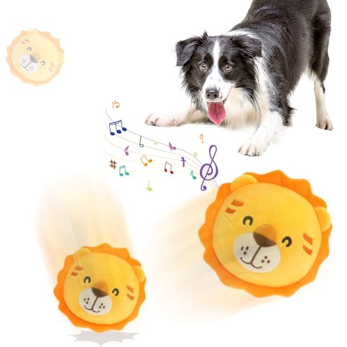 Matame Interaktives Hundespielzeug, Aktives Bewegendes Haustier-Plüschtier, Magic Ball für Hunde, Hundeball Sprechendes und Wiederholendes Lustiges Stofftier (#D)