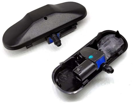 AM 2x Waschwasserdüs Spritzdüse Scheibenwaschdüse Beheizte für VW, 5M0955985C Auto Beheizbar Vorne Windschutzscheiben Spritzdüse für SEAT VW Golf 5 6 7 Passat Touran 5T