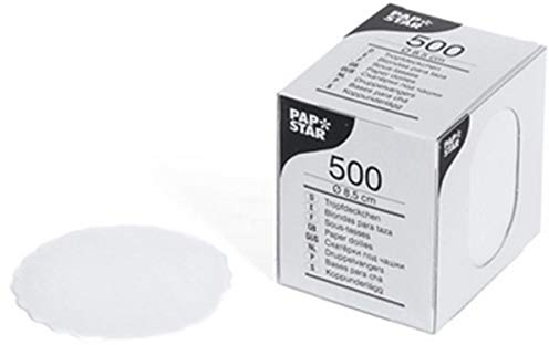PAPSTAR Napperon rond blanc diamètre 8,5 cm