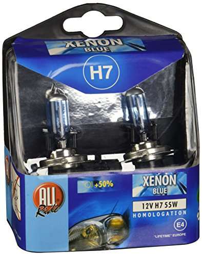 All Ride 871125201237 H7 Xenon Auto Kopf Lampe, 12V, 55W, Blau, 2 Stück