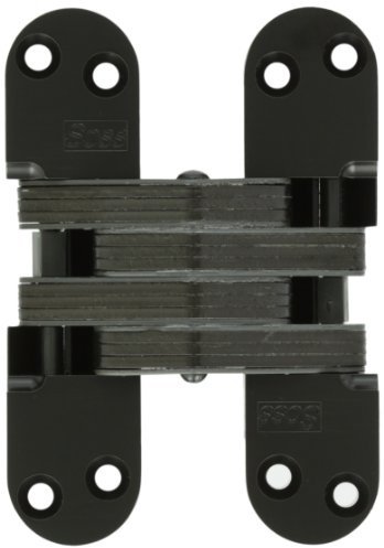 Soss 220 Zinc invisible Charnière avec trous pour bois ou métal, Applications, Noir E-coat Finition extérieure