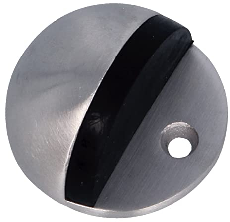 Amig - Tope para Puertas - Ø45 x 25 mm - Fijación al Suelo Mediante Tornillo - Retenedor Sencillo para Proteger Paredes contra Golpes y Rozaduras - Evita Portazos - Acero Inoxidable 18/8 Mate