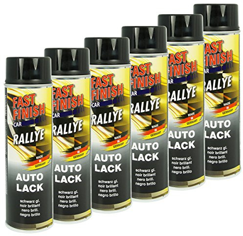 Fast Finish 430237 SET Autolack schwarz glänzend 6 x 500ml