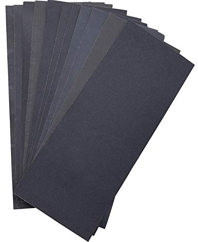 Schleifpapier, grob, trocken, nass, wasserdicht, sortierte Blätter, Körnung 400 / 600 / 800 / 1000 / 1200 / 1500, für Möbel, Hobby und DIY (12 Blätter)
