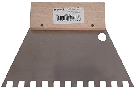 Fugodicht Leim Klebstoff Zahnspachtel Bodenleger Normalstahl C4 8x8mm gezahnt 180mm