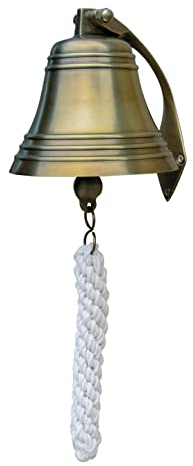 Sea-Club Schiffsglocke Wandglocke Messing antik Ø=13cm